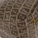FENDI Zucchino Canvas Mamma Baguette Shoulder Bag Beige Gold Auth ka3373V-14