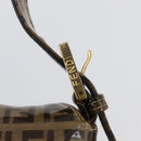 FENDI Zucchino Canvas Mamma Baguette Shoulder Bag Beige Gold Auth ka3373V-18