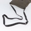 FENDI Zucchino Canvas Shoulder Bag Brown Silver Auth ka3374-7
