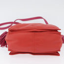 LOEWE Anagram Purse Shoulder Bag Leather Orange Gold Auth ka3378A-6