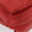 LOEWE Anagram Purse Shoulder Bag Leather Orange Gold Auth ka3378A-10