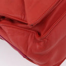 LOEWE Anagram Purse Shoulder Bag Leather Orange Gold Auth ka3378A-15