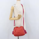 LOEWE Anagram Purse Shoulder Bag Leather Orange Gold Auth ka3378A-23