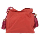 LOEWE Anagram Purse Shoulder Bag Leather Orange Gold Auth ka3378A-2