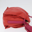 LOEWE Anagram Purse Shoulder Bag Leather Orange Gold Auth ka3378A-4