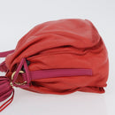 LOEWE Anagram Purse Shoulder Bag Leather Orange Gold Auth ka3378A-5