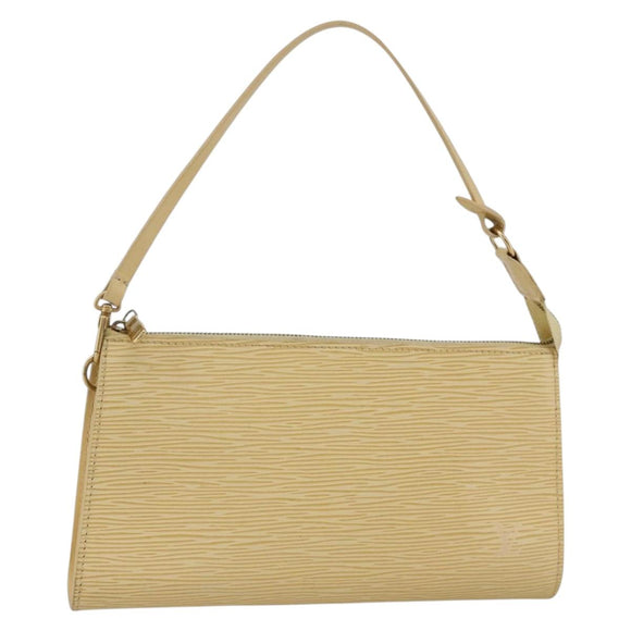 LOUIS VUITTON Epi Pochette Accessoires Pouch Vanilla M5294A LV Auth ka3379A
