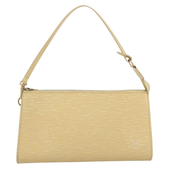 LOUIS VUITTON Epi Pochette Accessoires Pouch Vanilla M5294A LV Auth ka3379A