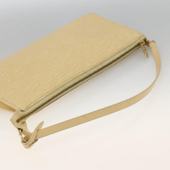 LOUIS VUITTON Epi Pochette Accessoires Pouch Vanilla M5294A LV Auth ka3379A
