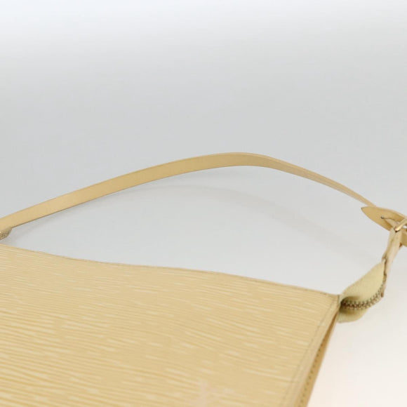 LOUIS VUITTON Epi Pochette Accessoires Pouch Vanilla M5294A LV Auth ka3379A