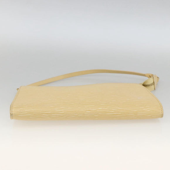 LOUIS VUITTON Epi Pochette Accessoires Pouch Vanilla M5294A LV Auth ka3379A