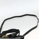 Salvatore Ferragamo Vala Ribbon Hand Bag Leather 2way Black Gold Auth ka3380-14