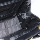 Salvatore Ferragamo Vala Ribbon Hand Bag Leather 2way Black Gold Auth ka3380-19