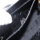 Salvatore Ferragamo Vala Ribbon Hand Bag Leather 2way Black Gold Auth ka3380-22