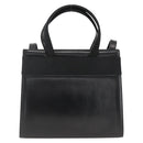 Salvatore Ferragamo Vala Ribbon Hand Bag Leather 2way Black Gold Auth ka3380-2