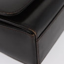 Salvatore Ferragamo Gancini Shoulder Bag Leather Brown Gold Auth ka3381-8