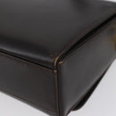 Salvatore Ferragamo Gancini Shoulder Bag Leather Brown Gold Auth ka3381-17