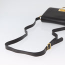 Salvatore Ferragamo Gancini Shoulder Bag Leather Brown Gold Auth ka3381-7