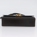 Salvatore Ferragamo Gancini Shoulder Bag Leather Brown Gold Auth ka3381-5