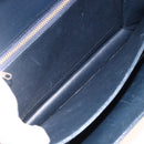 CELINE C Sulky Shoulder Bag Canvas Navy Gold Auth ka3383-16