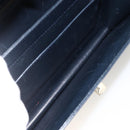 CELINE C Sulky Shoulder Bag Canvas Navy Gold Auth ka3383-21