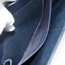 CELINE C Sulky Shoulder Bag Canvas Navy Gold Auth ka3383-22