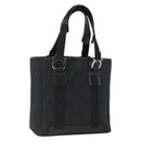 Salvatore Ferragamo Gancini Tote Bag Canvas Black Silver Auth ka3385-1