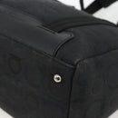 Salvatore Ferragamo Gancini Tote Bag Canvas Black Silver Auth ka3385-9