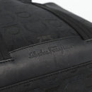Salvatore Ferragamo Gancini Tote Bag Canvas Black Silver Auth ka3385-10