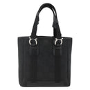 Salvatore Ferragamo Gancini Tote Bag Canvas Black Silver Auth ka3385-13