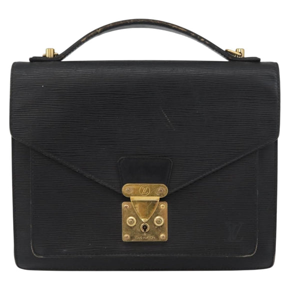 LOUIS VUITTON Epi Monceau 28 Hand Bag Black M52122 LV Auth ka3386
