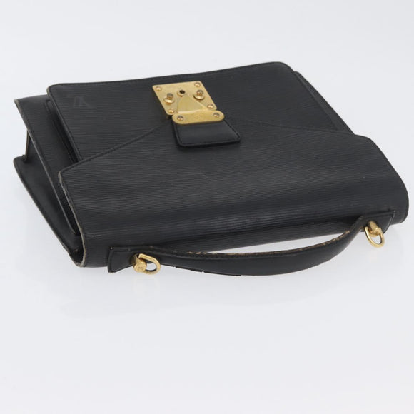 LOUIS VUITTON Epi Monceau 28 Hand Bag Black M52122 LV Auth ka3386