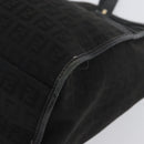 FENDI Zucchino Canvas Tote Bag Black Gold Auth ka3387-14