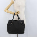 FENDI Zucchino Canvas Tote Bag Black Gold Auth ka3387-21