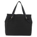 FENDI Zucchino Canvas Tote Bag Black Gold Auth ka3387-2
