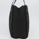 FENDI Zucchino Canvas Tote Bag Black Gold Auth ka3387-3
