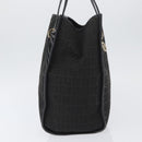 FENDI Zucchino Canvas Tote Bag Black Gold Auth ka3387-4