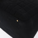 CHANEL Choco Bar Hand Bag cotton Black Gold CC Auth ka339-15