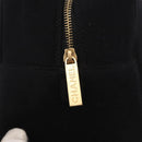 CHANEL Choco Bar Hand Bag cotton Black Gold CC Auth ka339-18