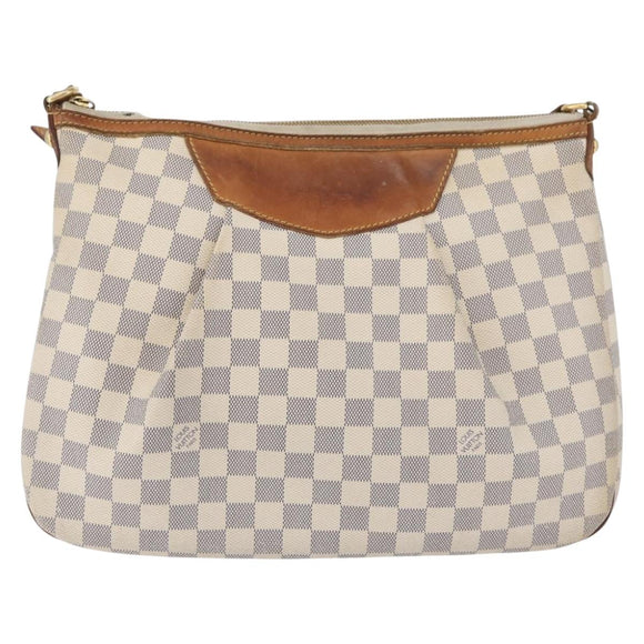 LOUIS VUITTON Damier Azur Siracusa MM Shoulder Bag N41112 LV Auth ka3391