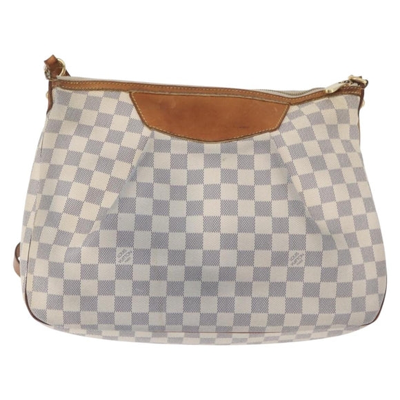 LOUIS VUITTON Damier Azur Siracusa MM Shoulder Bag N41112 LV Auth ka3391