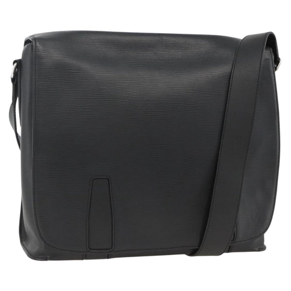 LOUIS VUITTON Epi Harrington Messenger MM Shoulder Bag Black M53409 Auth ka3397