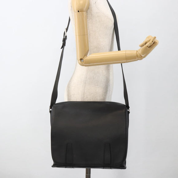 LOUIS VUITTON Epi Harrington Messenger MM Shoulder Bag Black M53409 Auth ka3397
