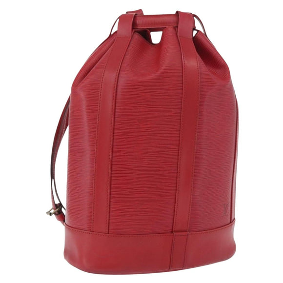 LOUIS VUITTON Epi Randonnee PM Shoulder Bag Red M52357 LV Auth ka3398
