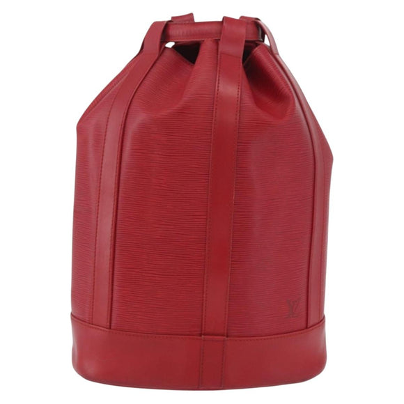 LOUIS VUITTON Epi Randonnee PM Shoulder Bag Red M52357 LV Auth ka3398
