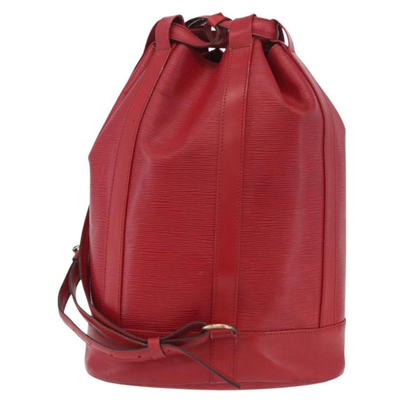 LOUIS VUITTON Epi Randonnee PM Shoulder Bag Red M52357 LV Auth ka3398