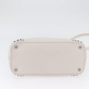 PRADA Hand Bag Safiano leather 2way White Silver Auth ka3399V-11