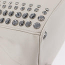 PRADA Hand Bag Safiano leather 2way White Silver Auth ka3399V-12