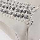PRADA Hand Bag Safiano leather 2way White Silver Auth ka3399V-14