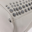 PRADA Hand Bag Safiano leather 2way White Silver Auth ka3399V-15